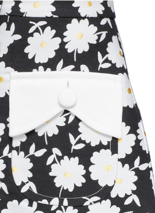 Detail View - Click To Enlarge - CHICTOPIA - Button front floral jacquard skirt