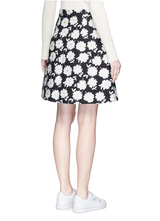 Back View - Click To Enlarge - CHICTOPIA - Button front floral jacquard skirt