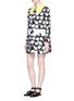 Figure View - Click To Enlarge - CHICTOPIA - Contrast collar floral jacquard coat