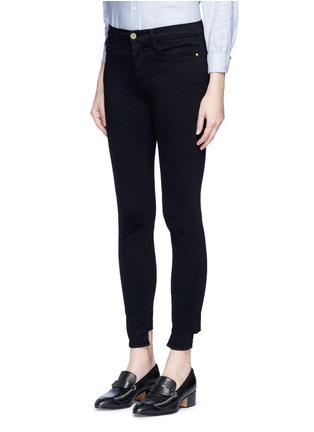 Front View - Click To Enlarge - FRAME - 'Le High Skinny' reverse staggered cuff jeans