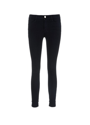 Main View - Click To Enlarge - FRAME - 'Le High Skinny' reverse staggered cuff jeans