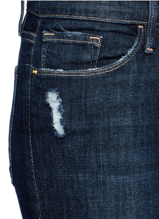 Detail View - Click To Enlarge - FRAME - 'Le Skinny de Jeanne' reverse staggered cuff jeans