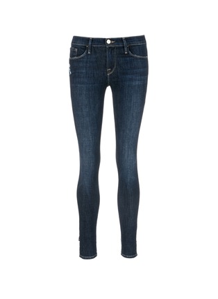 Main View - Click To Enlarge - FRAME - 'Le Skinny de Jeanne' reverse staggered cuff jeans