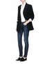 Figure View - Click To Enlarge - FRAME - 'Le Skinny de Jeanne' reverse staggered cuff jeans