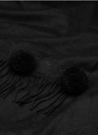 Detail View - Click To Enlarge - MS MIN - Pompom wool-cashmere scarf