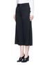 Front View - Click To Enlarge - MS MIN - Skirt back overlay wool twill culottes