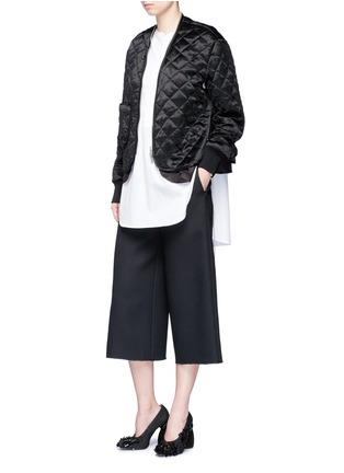 Figure View - Click To Enlarge - MS MIN - Quilted satin bomber jacket