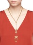 Figure View - Click To Enlarge - CHLOÉ - 'Layton' talisman charm pendant brass necklace