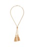 Main View - Click To Enlarge - CHLOÉ - 'Lynn' chain tassel brass necklace