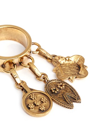 Detail View - Click To Enlarge - CHLOÉ - 'Lyzbeth' talisman charm brass ring