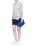 Figure View - Click To Enlarge - ANYA HINDMARCH - 'Smiley Georgiana' perforated leather tassel clutch