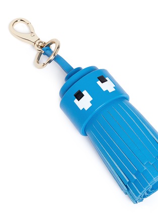 Detail View - Click To Enlarge - ANYA HINDMARCH - 'Ghost' character tassel leather keyring
