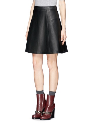 Front View - Click To Enlarge - RAG & BONE - 'Gayle' flare leather skirt