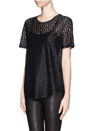 Front View - Click To Enlarge - EQUIPMENT - 'Riley' floral lace T-shirt