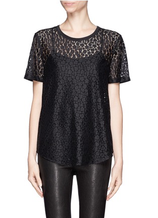 Main View - Click To Enlarge - EQUIPMENT - 'Riley' floral lace T-shirt