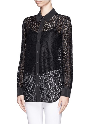 Front View - Click To Enlarge - EQUIPMENT - 'Reese' floral lace shirt
