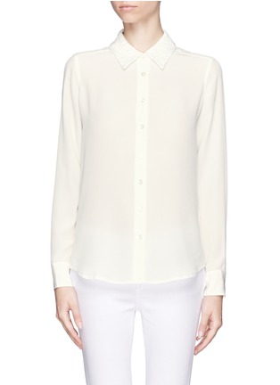 Main View - Click To Enlarge - EQUIPMENT - 'Brett' embroidered collar shirt