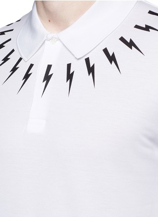 Detail View - Click To Enlarge - NEIL BARRETT - Thunderbolt print polo shirt