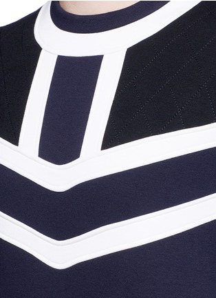 Detail View - Click To Enlarge - NEIL BARRETT - Tricolour panelled side zip sweatshirt