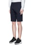 Front View - Click To Enlarge - NEIL BARRETT - Thunderbolt embroidery bonded jersey shorts