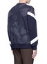 Back View - Click To Enlarge - NEIL BARRETT - Camouflage pinstripe panelled sweatshirt