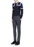 Figure View - Click To Enlarge - NEIL BARRETT - Shoulder panel Merino wool sweater