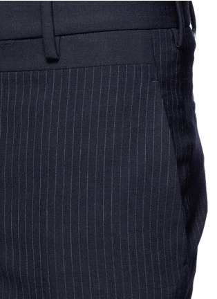Detail View - Click To Enlarge - NEIL BARRETT - Pinstripe wool blend cropped pants
