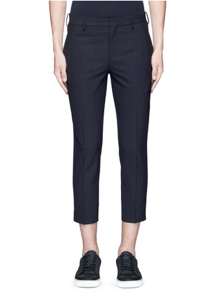 Main View - Click To Enlarge - NEIL BARRETT - Pinstripe wool blend cropped pants