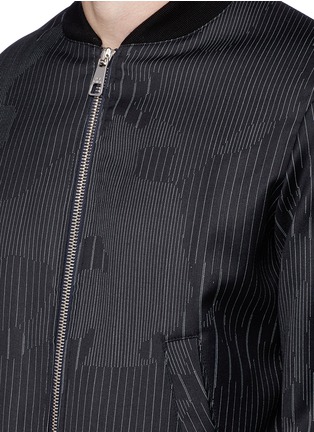 Detail View - Click To Enlarge - NEIL BARRETT - Camouflage pinstripe bomber jacket