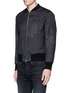 Front View - Click To Enlarge - NEIL BARRETT - Camouflage pinstripe bomber jacket
