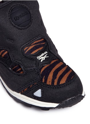 Detail View - Click To Enlarge - REEBOK - x Disney 'Versa Pump Fury JB' zebra print toddler sneakers
