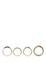 Figure View - Click To Enlarge - SAINT LAURENT - 'Trésor' brass four ring set