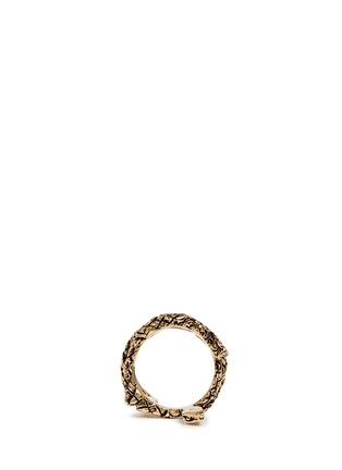 Figure View - Click To Enlarge - SAINT LAURENT - 'Monogram' serpent brass ring