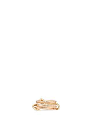 Main View - Click To Enlarge - SPINELLI KILCOLLIN - 'Sonny SP' diamond 18k rose gold four link ring