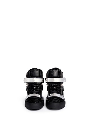 Figure View - Click To Enlarge - 73426 - 'London' croc-embossed leather high-top sneakers