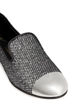 Detail View - Click To Enlarge - 73426 - 'Dalila' metal toe cap glitter mesh slip-ons