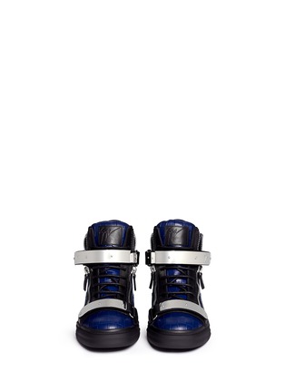 Figure View - Click To Enlarge - 73426 - 'May London' croc-embossed leather high-top sneakers