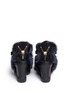 Back View - Click To Enlarge - 73426 - 'Lorenz' suede fur high top wedge sneakers