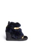 Main View - Click To Enlarge - 73426 - 'Lorenz' suede fur high top wedge sneakers