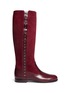 Main View - Click To Enlarge - ALEXANDER MCQUEEN - Stud suede leather boots