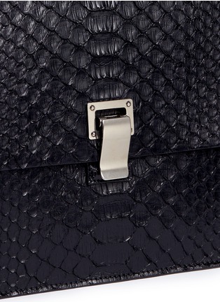 Detail View - Click To Enlarge - PROENZA SCHOULER - 'Lunch Bag' large matte python leather bag