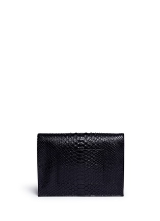 Back View - Click To Enlarge - PROENZA SCHOULER - 'Lunch Bag' large matte python leather bag