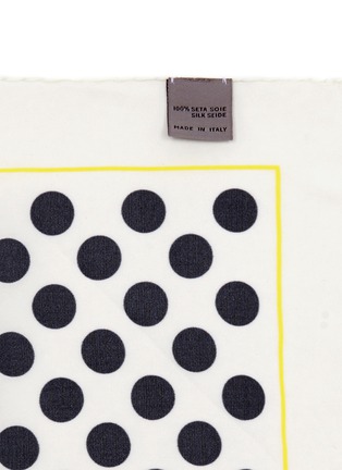 Detail View - Click To Enlarge - CANALI - Polka dot silk pocket square