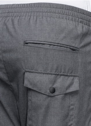 Detail View - Click To Enlarge - MAURO GRIFONI - Elastic waist fleece wool pants