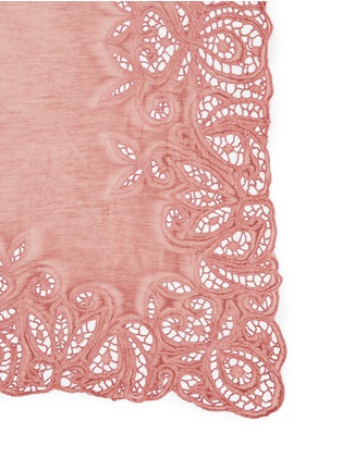 Detail View - Click To Enlarge - FALIERO SARTI - 'Atene' lace border cotton-silk scarf