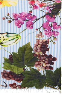 Detail View - Click To Enlarge - FALIERO SARTI - 'Fruttina' floral stripe print cotton-silk scarf