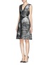 Figure View - Click To Enlarge - PRABAL GURUNG - Geometric panel cloqué jacquard dress