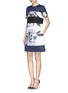 Figure View - Click To Enlarge - PRABAL GURUNG - Rose print duchesse satin shift dress