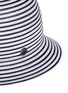Detail View - Click To Enlarge - ARMANI COLLEZIONI - Stripe woven cloche hat