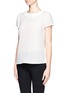 Front View - Click To Enlarge - ARMANI COLLEZIONI - Peter Pan collar blouse
